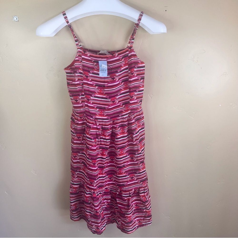NWT Loft Ikat Smocked Back Womens Mini Dress‎ Lined Ruffle Desert Size 2 Boho